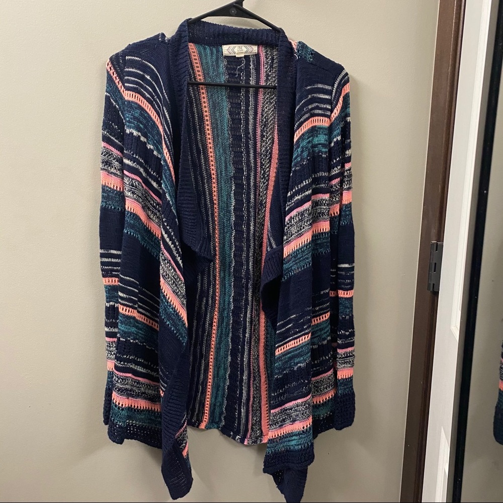 Blue and pink cardigan